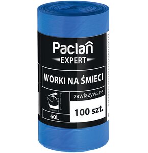 Worki na śmieci PACLAN Multitop Expert 60L (100 sztuk) Niebieski