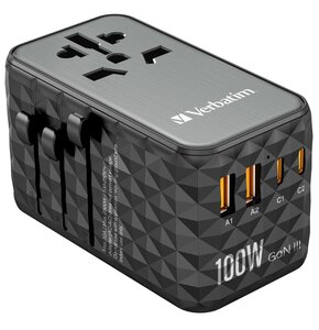 Adapter podróżny VERBATIM UTA-06 2 x USB 2 x USB-C (Globalny)