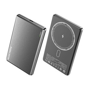 Powerbank indukcyjny WEKOME WP-30 Mecha Series Ultra Thin MagSafe 20W 5000 mAh Srebrny