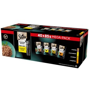 Karma dla kota SHEBA Delicacy Drobiowe Smaki (40 x 85 g)
