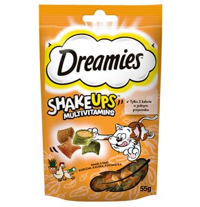 Przysmak dla kota DREAMIES Shake Ups Multivitamins Kurczak i kaczka 55 g