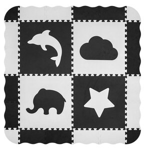 Mata piankowa MILLY MALLY Puzzle Jolly 60 x 60 cm (24 elementy) Szary