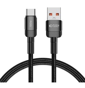 Kabel USB - USB-C TECH-PROTECT UltraBoost EVO 100W/5A 1 m Czarny