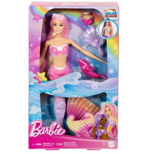 Lalka Barbie Malibu Syrenka Zmiana koloru HRP97