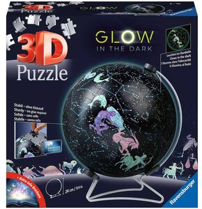 Puzzle 3D RAVENSBURGER Glow In The Dark Globus konstelacje 11544 (180 elementów)