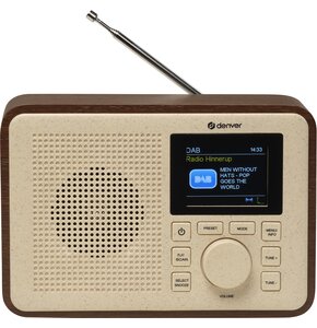 Radio DENVER DAB-60 Przenośne Brązowy