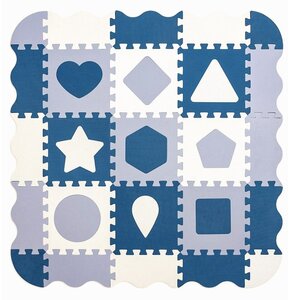 Mata piankowa MILLY MALLY Puzzle Jolly 118.5 x 118.5 x 1.2 cm (25 elementów) Niebieski