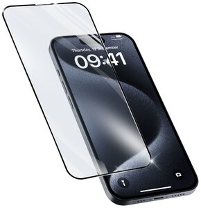Szkło hartowane CELLULARLINE Impact Glass Capsule do Apple iPhone 15/15 Pro Czarny