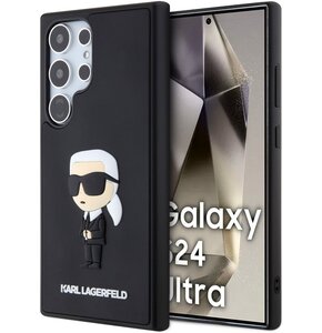 Etui KARL LAGERFELD Rubber Ikonik 3D do Samsung Galaxy S24 Ultra Czarny