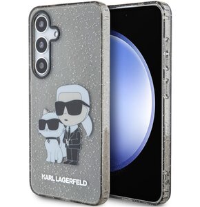 Etui KARL LAGERFELD Glitter Karl&Choupette do Samsung Galaxy S24+ Czarny