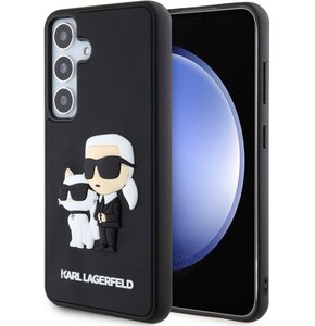 Etui KARL LAGERFELD Rubber Karl&Choupette 3D do Samsung Galaxy S24 Czarny