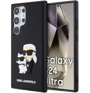 Etui KARL LAGERFELD Rubber Karl&Choupette 3D do Samsung Galaxy S24 Ultra Czarny