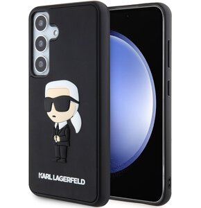 Etui KARL LAGERFELD Rubber Ikonik 3D do Samsung Galaxy S24 Czarny