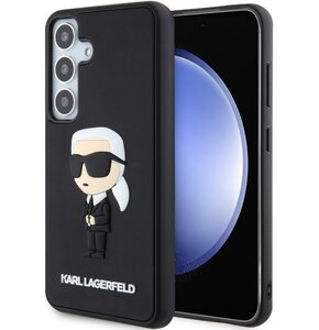 Etui KARL LAGERFELD Rubber Ikonik 3D do Samsung Galaxy S24+ Czarny