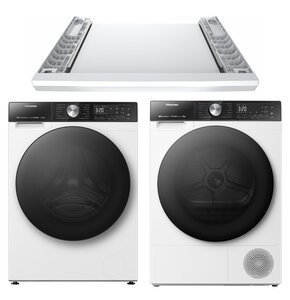 Pralka HISENSE Seria 5S WF5S1043BW PL 10.5kg 1400 obr + Suszarka HISENSE Seria 5S DH5S102BW/PL + Łącznik HISESNE WZXX90-BEW001