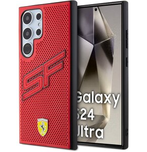Etui FERRARI Big SF Perforated do Samsung Galaxy S24 Ultra Czerwony