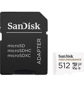 Karta pamięci SANDISK High Endurance microSD 512GB + Adapter