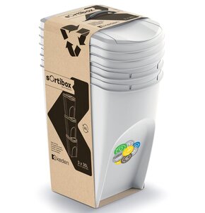 Kosz na śmieci PROSPERPLAST Sortibox SET3 IKWB35S3-427C (3x35L) Szary