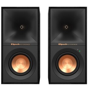 Aktywne,Podstawkowe kolumny głośnikowe KLIPCH R-40PM Czarne (2 szt.),BT,Obudowa MDF,Typ Bass Reflex,Przełącznik Phono/Line