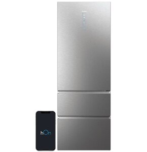 Lodówka HAIER HTW7720DNMP No Frost 200.6cm Platynowy inox