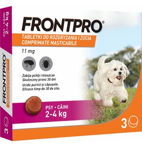 Tabletka przeciw pchłom i kleszczom FRONTPRO S (2 - 4 kg)