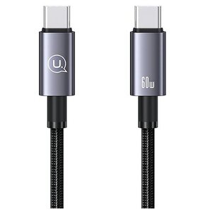 Kabel USB-C - USB-C USAMS US-SJ678 60W Fast Charging 0.25 m Stalowy