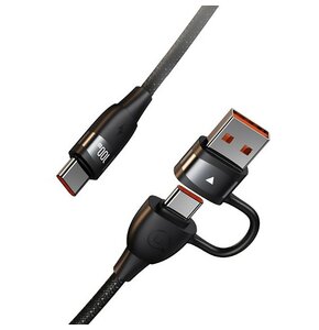 Kabel USB-C/USB - USB-C USAMS U85 PD Fast Charge 100W 1.2 m Czarny