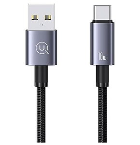 Kabel USB - USB-C USAMS SJ680USB01 3A 0.25 m Stalowy