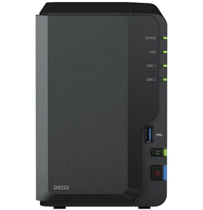 Serwer plików SYNOLOGY DS223 8TB (2x4TB), 2GB RAM