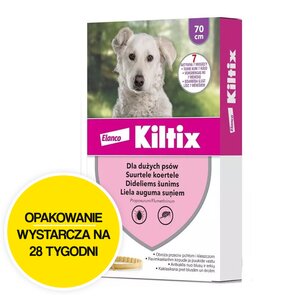 Obroża KILTIX przeciw kleszczom i pchłom dla dużych psów (70 cm) Ochrona przez 28 tygodni