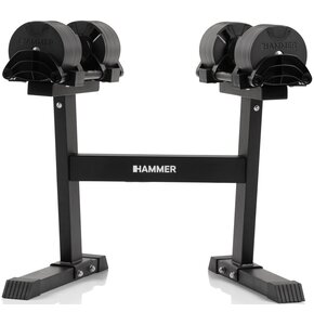 Zestaw hantli HAMMER SmartLock (2 x 32 kg) + Stojak