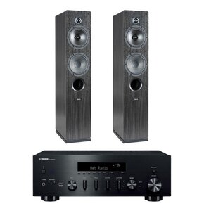 Amplituner YAMAHA MusicCast R-N600A Czarny + Kolumny głośnikowe INDIANA LINE TESI 561 Czarne (2 szt.)