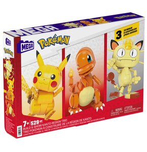 Klocki plastikowe MEGA Pokémon Buduj i eksponuj Trio z Kanto HPF94