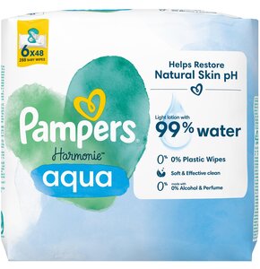 Chusteczki nawilżane PAMPERS Harmonie Aqua (288 szt.)