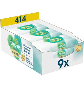Chusteczki nawilżane PAMPERS Harmonie New Baby (414 szt.)