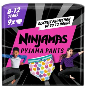 Pieluchomajtki PAMPERS Ninjamas Serduszka 8 (9 szt.)