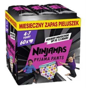 Pieluchomajtki PAMPERS Ninjamas Serduszka 7 (60 szt.)