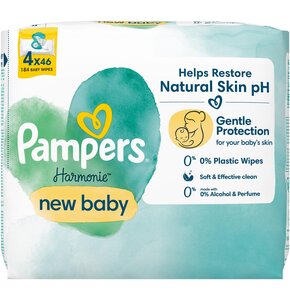 Chusteczki nawilżane PAMPERS Harmonie New Baby (184 szt.)