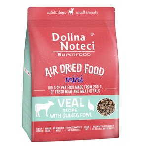Karma dla psa suszona DOLINA NOTECI Superfood Mini Danie z cielęciny z perliczką 1 kg