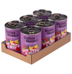 Karma dla psa DOLINA NOTECI Superfood z sarną i wołowiną 6 x 400 g