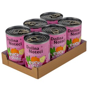 Karma dla psa DOLINA NOTECI Superfood z kaczką i przepiórką  6 x 400 g