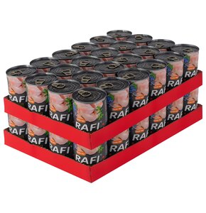 Karma dla psa RAFI z królikiem, borówką i żurawiną 48 x 400 g