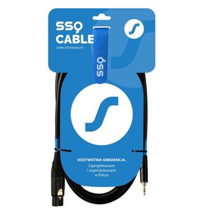 Kabel SSQ XLRMI1 XLR żeński - Jack stereo 3.5 mm 1 m