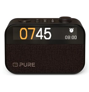 Radiobudzik PURE Moment Charge Coffee Czarny