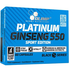 Suplement na koncentracje OLIMP Platinum Ginseng 550 Sport Edition (60 kapsułek)