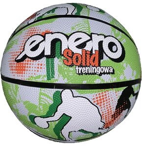 Piłka koszykowa ENERO Solid Zielono-biała (Rozmiar 7)