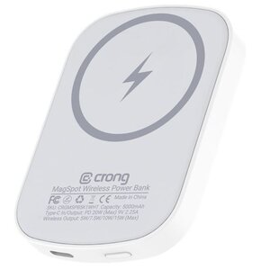 Powerbank CRONG MagSpot MagSafe 5000 mAh 20W Biały
