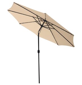 Parasol ogrdowy SASKA GARDEN z oświetleniem LED 300 cm Beżowy