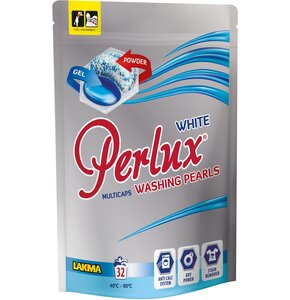 Kapsułki do prania PERLUX Washing Pearls White - 32 szt.