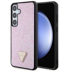 Etui GUESS Rhinestone Triangle do Samsung Galaxy S24+ Różowy